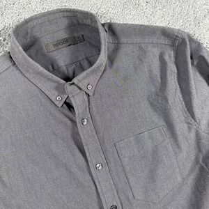 Proof Huckberry Mens XL Charcoal Gray Heather Button Down Shirt Performance